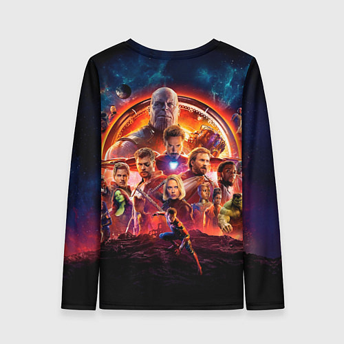 Женский лонгслив Супергерои Мстители война бесконечности / 3D-принт – фото 2