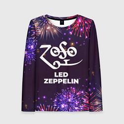 Женский лонгслив Праздничный Led Zeppelin
