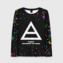 Женский лонгслив Thirty Seconds to Mars конфети