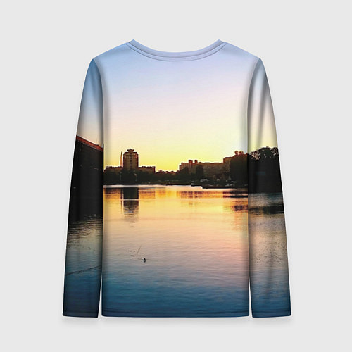 Женский лонгслив Шкиперская гавань в Санкт-Петербурге / 3D-принт – фото 2