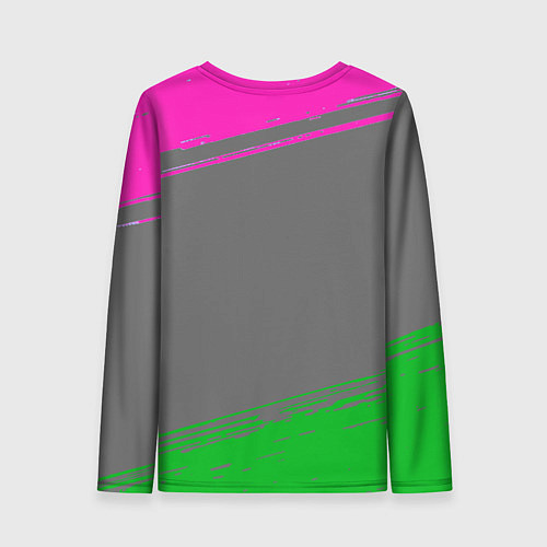 Женский лонгслив Tekken краски неоновые / 3D-принт – фото 2