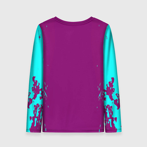 Женский лонгслив Tekken краски неон / 3D-принт – фото 2