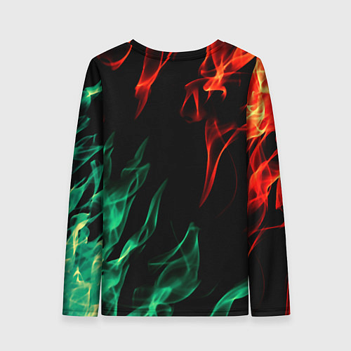 Женский лонгслив Prima world flame / 3D-принт – фото 2