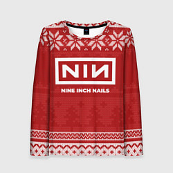 Женский лонгслив Новогодний Nine Inch Nails