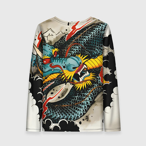 Женский лонгслив Tekken dragon tatoo / 3D-принт – фото 2