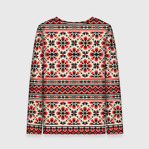 Женский лонгслив Славянская обережная вышивка / 3D-принт – фото 2