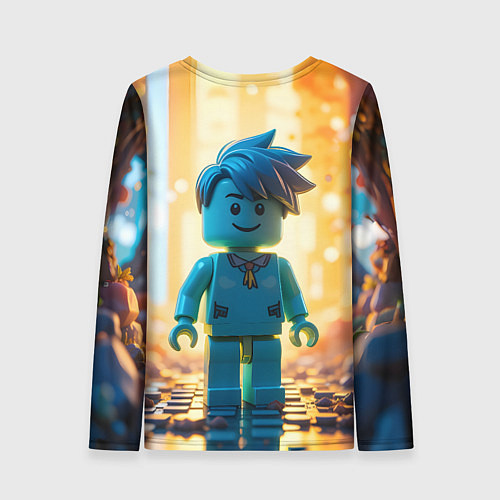 Женский лонгслив Роблокс таинственный человечек / 3D-принт – фото 2