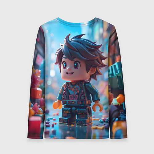 Женский лонгслив Человечек из лего / 3D-принт – фото 2