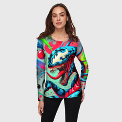 Лонгслив женский Свирепый Веном - граффити, цвет: 3D-принт — фото 2