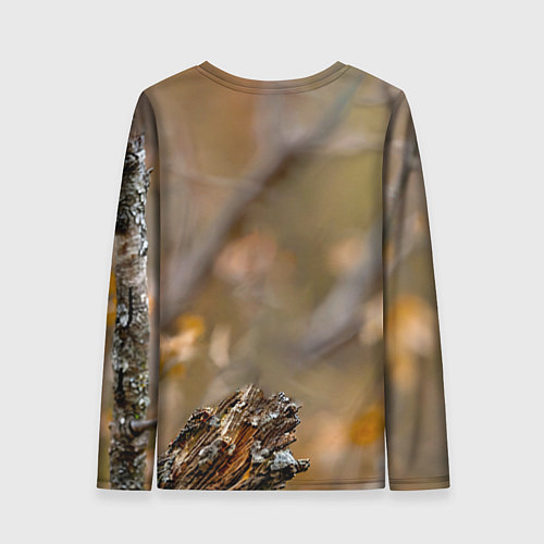Женский лонгслив Дятел в лесу / 3D-принт – фото 2
