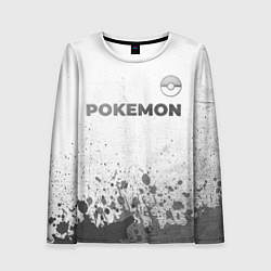 Женский лонгслив Pokemon - white gradient посередине