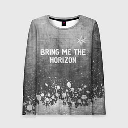 Лонгслив женский Bring Me the Horizon - grey gradient посередине, цвет: 3D-принт