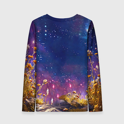 Женский лонгслив Морская свинка в космосе / 3D-принт – фото 2