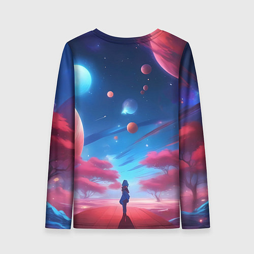 Женский лонгслив Красный лес / 3D-принт – фото 2
