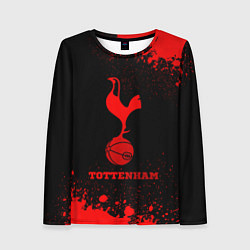 Лонгслив женский Tottenham - red gradient, цвет: 3D-принт