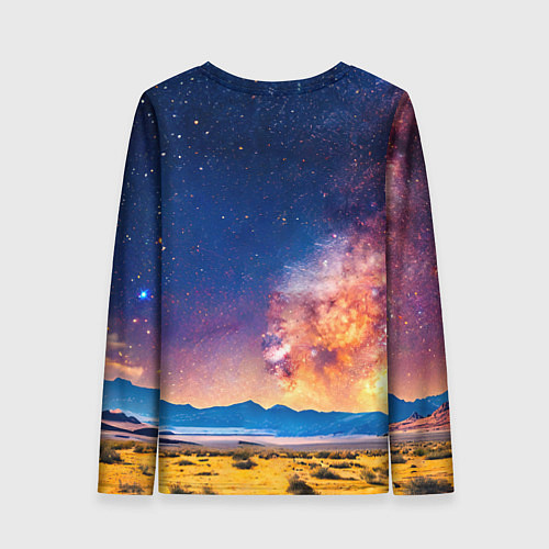 Женский лонгслив Верблюд и звездное небо / 3D-принт – фото 2