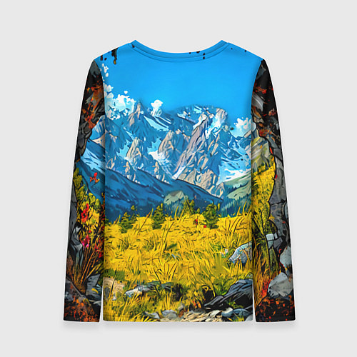 Женский лонгслив Горный козел / 3D-принт – фото 2