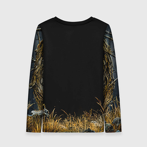 Женский лонгслив Олень в ночи / 3D-принт – фото 2