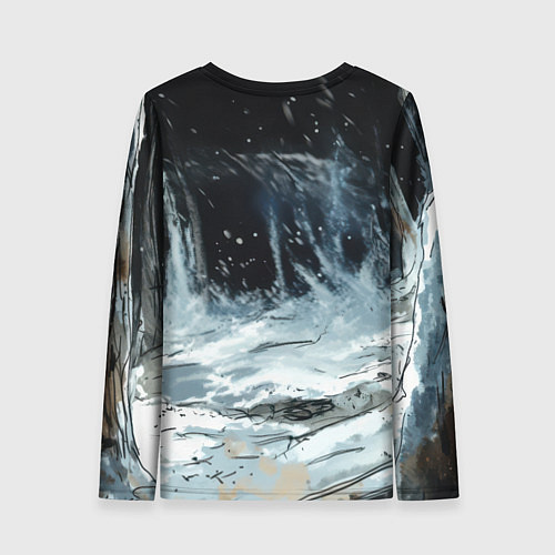 Женский лонгслив Русские не сдаются - медведь в лесу / 3D-принт – фото 2