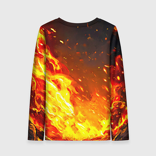 Женский лонгслив Газель в огне / 3D-принт – фото 2