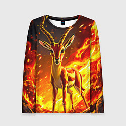Женский лонгслив Газель в огне