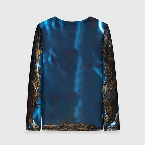 Женский лонгслив Лемур и удар молнии / 3D-принт – фото 2