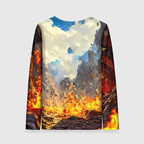 Женский лонгслив Козел в огне / 3D-принт – фото 2