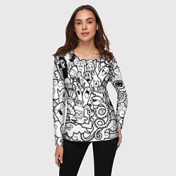 Лонгслив женский Каляки маляки, цвет: 3D-принт — фото 2