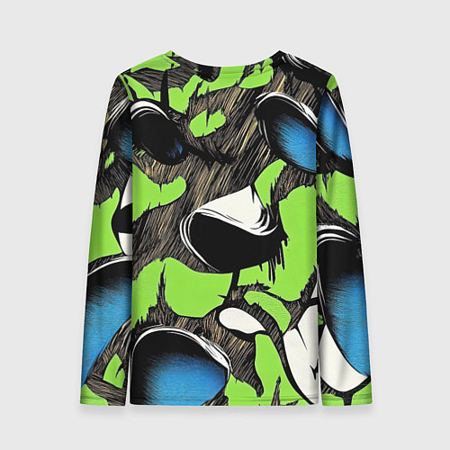 Женский лонгслив Объемный камуфляж из слоев / 3D-принт – фото 2