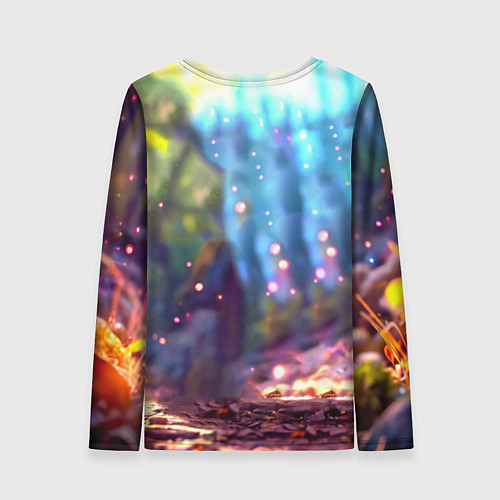 Женский лонгслив Опоссум в лесу / 3D-принт – фото 2