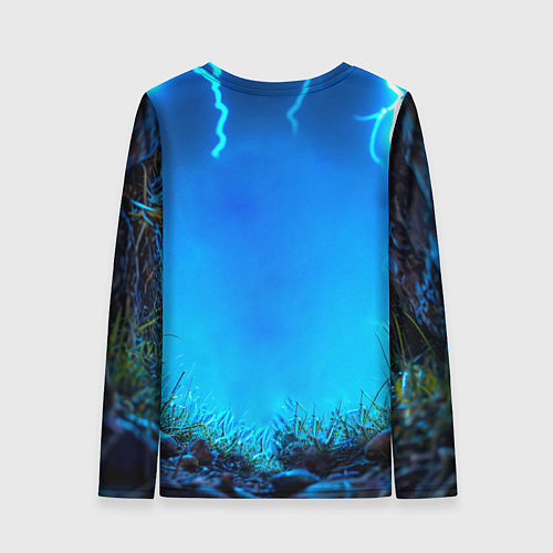 Женский лонгслив Овечка в разрядах молнии / 3D-принт – фото 2