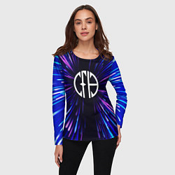 Лонгслив женский Pantera neon energy, цвет: 3D-принт — фото 2