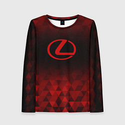Лонгслив женский Lexus red poly, цвет: 3D-принт