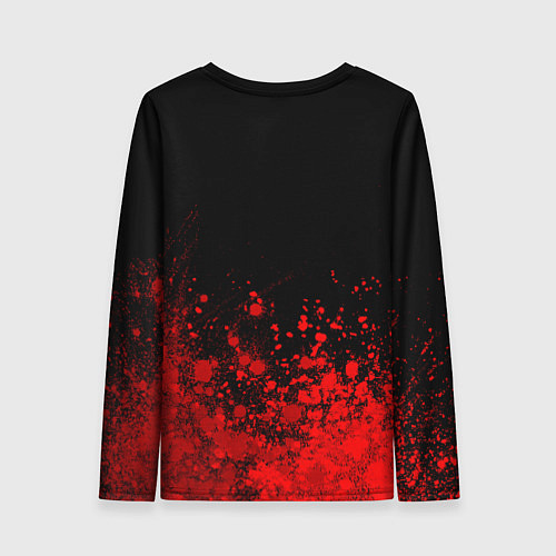 Женский лонгслив Chainsaw Man - red gradient посередине / 3D-принт – фото 2