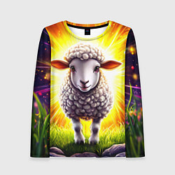 Женский лонгслив Овечка в ярких лучах