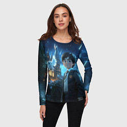 Лонгслив женский Гарри Поттер и сова, цвет: 3D-принт — фото 2
