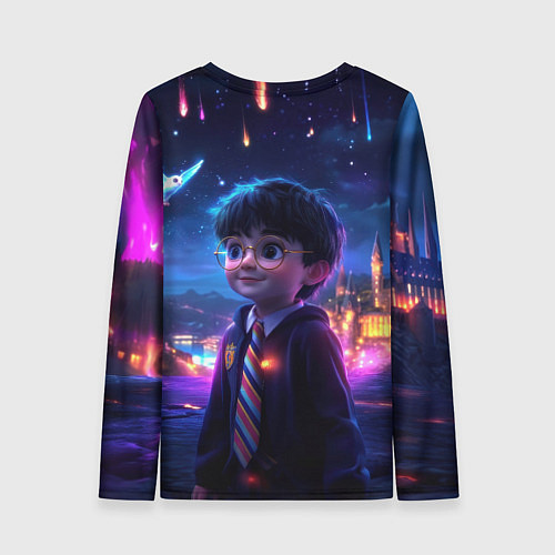 Женский лонгслив Гарри Поттер и волшебное небо / 3D-принт – фото 2