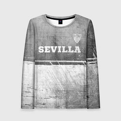 Лонгслив женский Sevilla - grey gradient посередине, цвет: 3D-принт