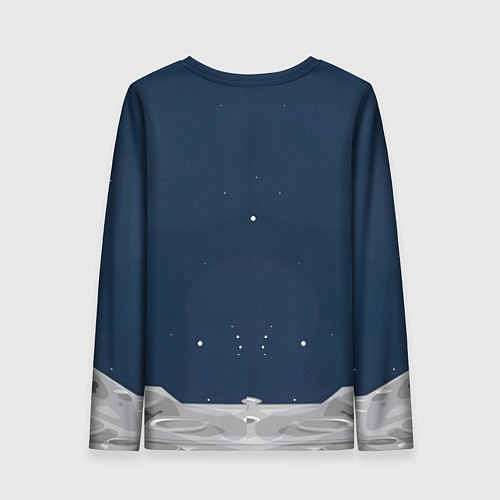 Женский лонгслив Капибара космонавт в космосе / 3D-принт – фото 2