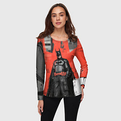 Лонгслив женский Бэтмен граффити на стене, цвет: 3D-принт — фото 2