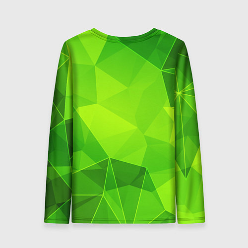 Женский лонгслив Bleach green poly / 3D-принт – фото 2