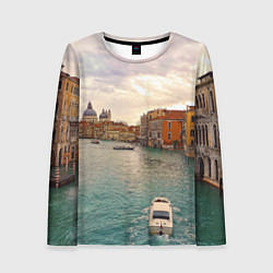 Лонгслив женский Гранд-канал Венеции - городской пейзаж, цвет: 3D-принт