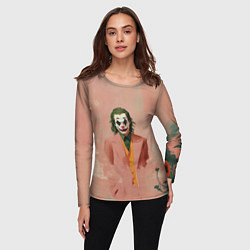 Лонгслив женский Джокер персиковый фон, цвет: 3D-принт — фото 2