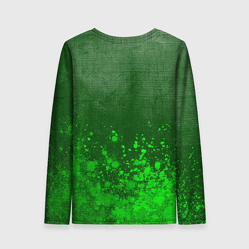 Женский лонгслив Manchester United - green gradient посередине / 3D-принт – фото 2