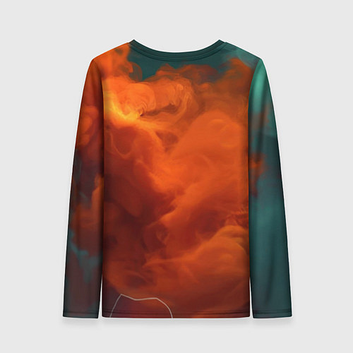 Женский лонгслив Джокер и оранжевый дым / 3D-принт – фото 2