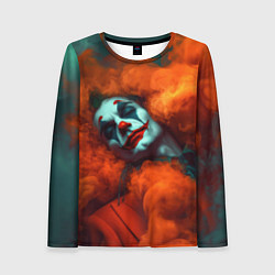 Женский лонгслив Джокер и оранжевый дым