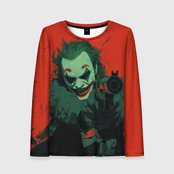 Женский лонгслив Джокер с револьвером