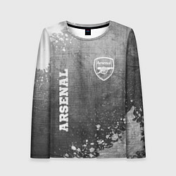 Лонгслив женский Arsenal - grey gradient вертикально, цвет: 3D-принт