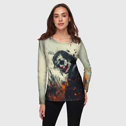 Лонгслив женский Джокер стиль красок, цвет: 3D-принт — фото 2