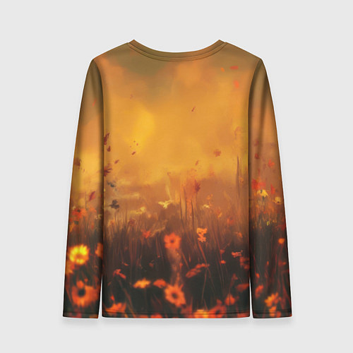 Женский лонгслив Джокер в поле цветов / 3D-принт – фото 2